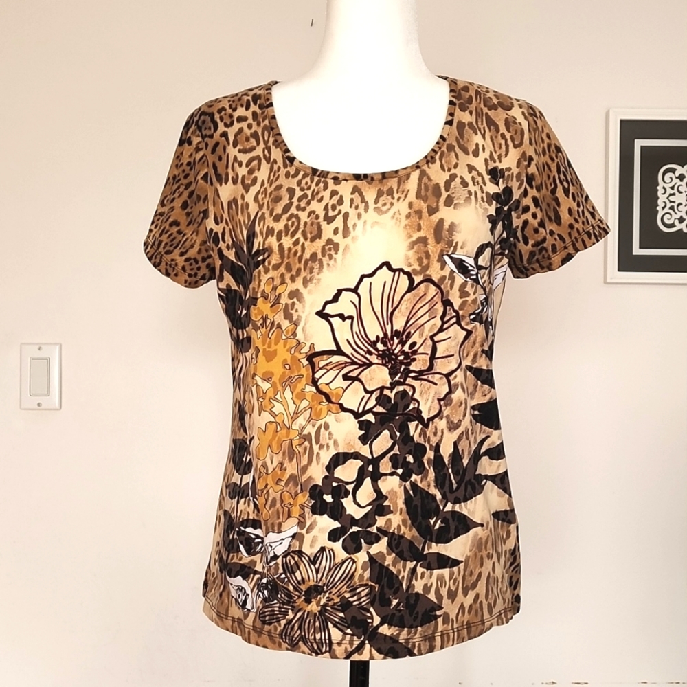 Jones New York Floral Top Sz L